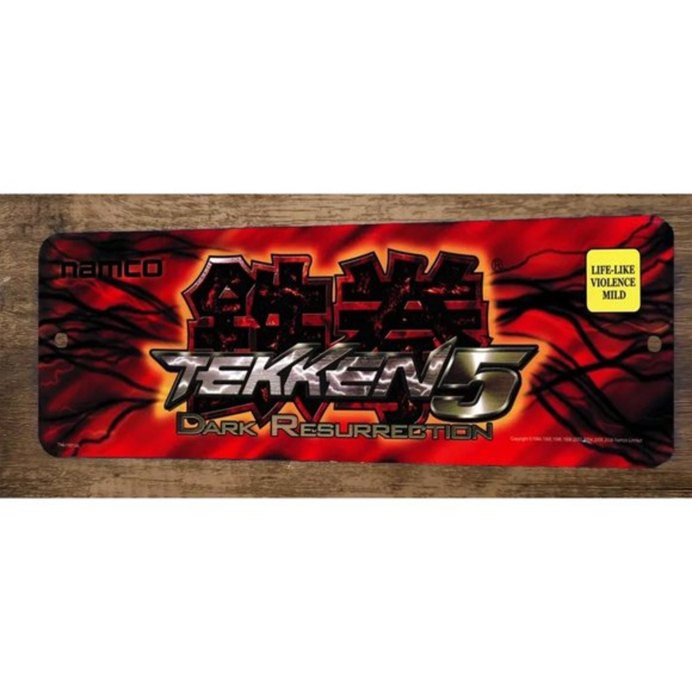 Tekken 5 Dark Resurrection Arcade 4x12 Metal Wall Video Game Marquee Banner Sign